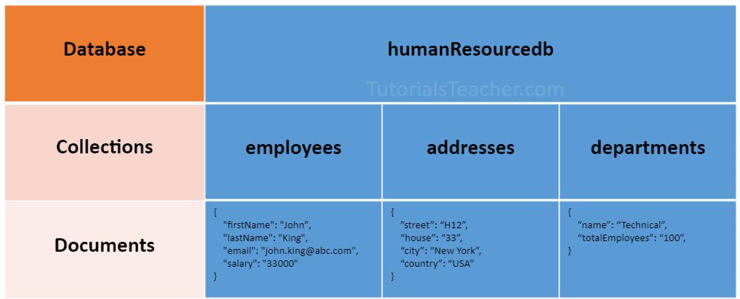 MongoDB Database, Collection, and Document