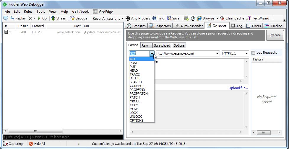 Select HTTP Method