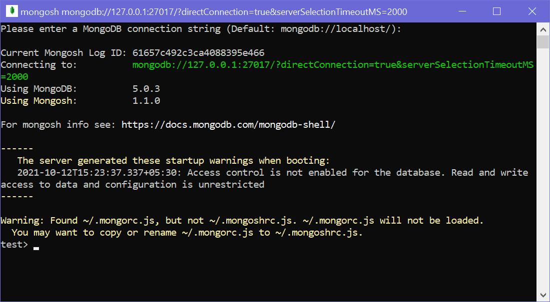 New MongoDB Shell - mongosh