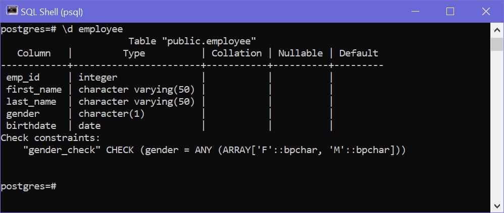 Open Table Properties