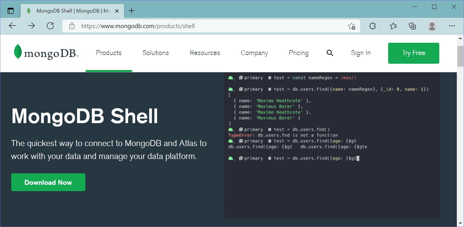 Download New MongoDB Shell